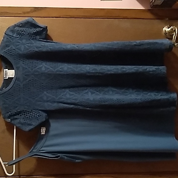 Cloud 8 Blue Lace Dress 2 Piece - Picture 1 of 7